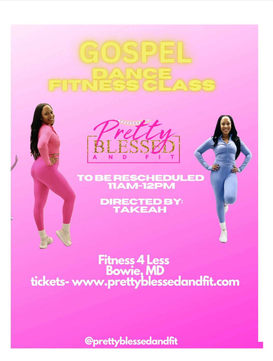 Dance Class to be rescheduled-please see message inside of the description.